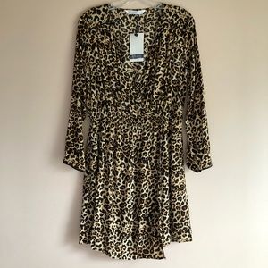 NWT Zara Leopard Wrap Mini dress size M